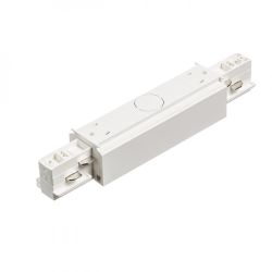 EUTRAC łącznik wzdłużny długi z opcją zasilania biała  230V