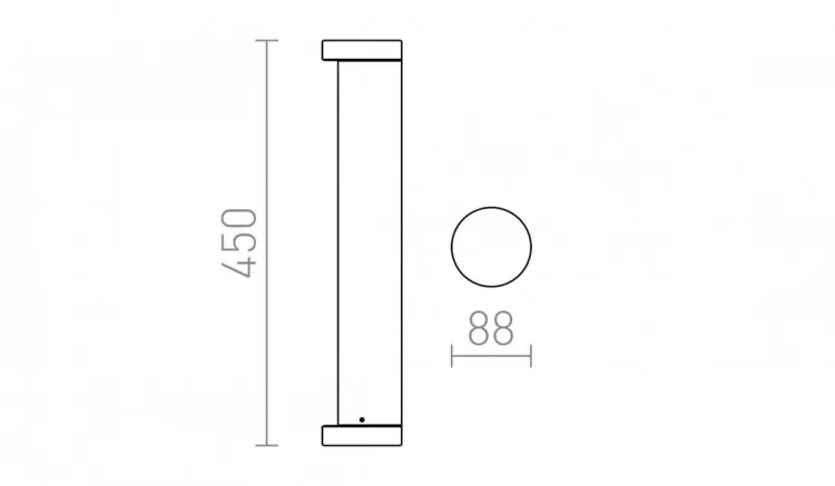 SONET 450 podłogowa antracyt  230V LED 7W 55° IP54  3000K