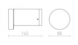 SONET ścienna antracyt  230V LED 7W IP54  3000K