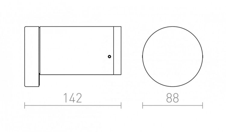 SONET ścienna antracyt  230V LED 7W IP54  3000K