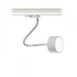 PIXIE na elastycznym ramieniu do szyny 3-faz srebrno-szara chrom 230V LED GX53 7W