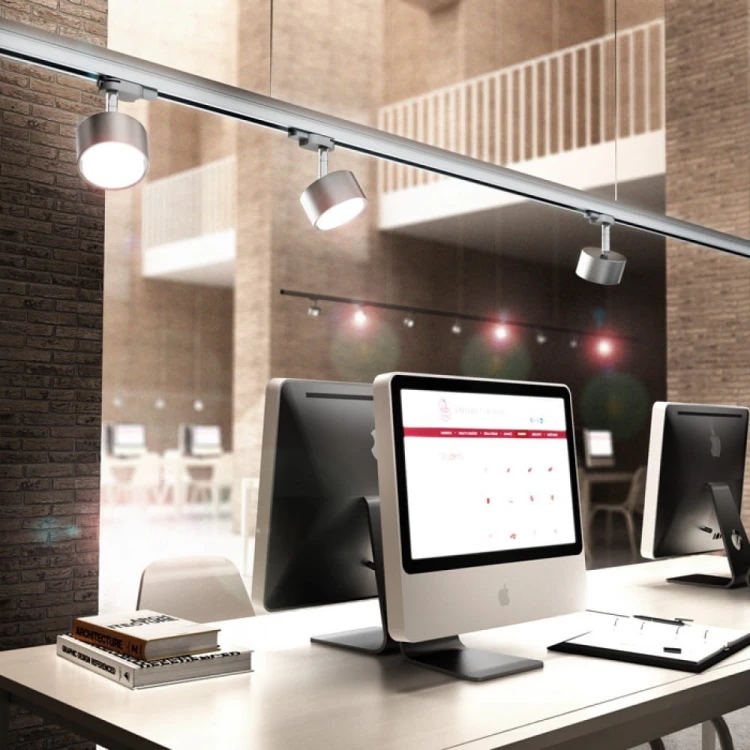 PIXIE do szyny  3-faz srebrno-szara chrom 230V LED GX53 7W