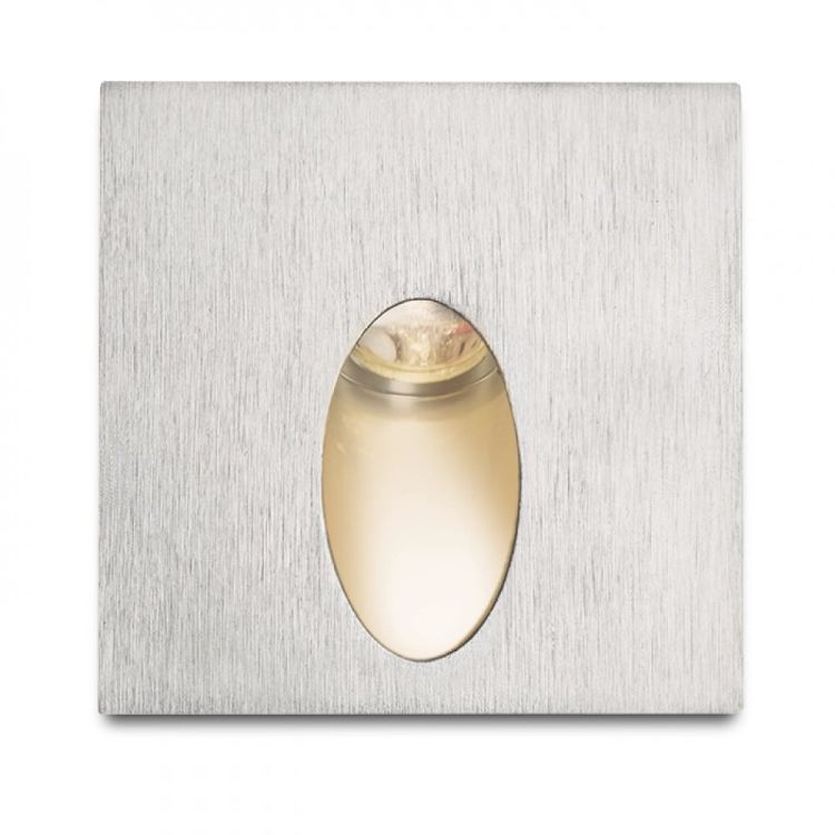 ELICA SQ zewnętrzna  nikiel mat 230V LED 3W IP54  3000K