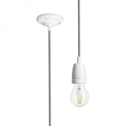 FABIO zestaw wiszący czarna/biała porcelana 230V E27 42W
