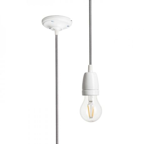 Przejdź do produktu FABIO zestaw wiszący czarna/biała porcelana 230V LED E27 15W