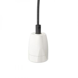 FABIO zestaw wiszący czarna/biała porcelana 230V E27 42W