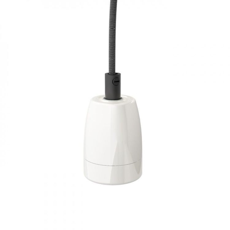 FABIO zestaw wiszący czarna/biała porcelana 230V E27 42W