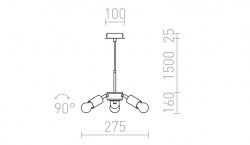 TRIX zestaw wiszący  chrom 230V E27 3x42W