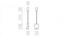 VERSA ścienna  nikiel mat 230V LED 3W 40°  3000K