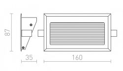 INTRO L   aluminium szczotkowane 350mA LED 3W  3000K