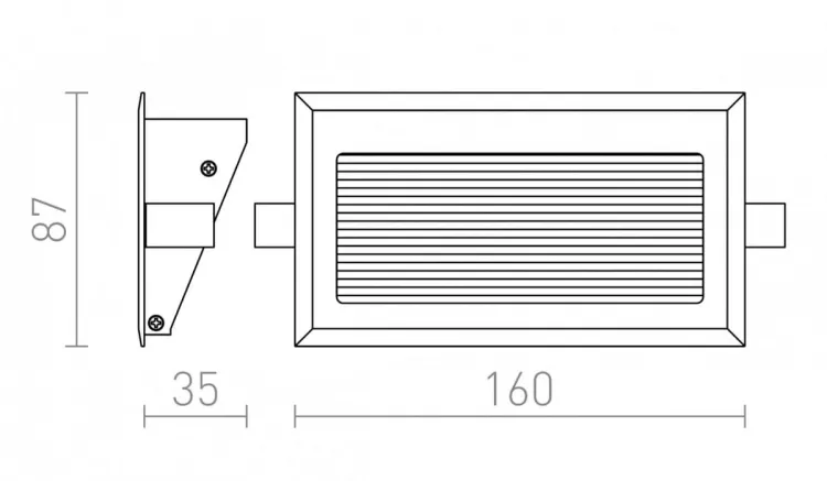 INTRO L   aluminium szczotkowane 350mA LED 3W  3000K