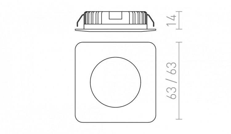 INEZ SQ   chrom 12V= LED 3W IP44  3000K