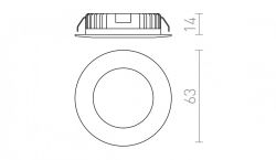 INEZ R   chrom 12V= LED 3W IP44  3000K