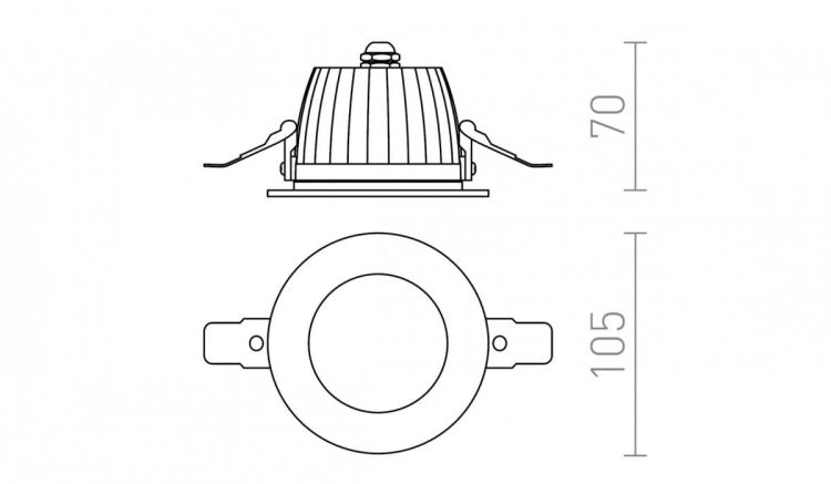AMIGA R DIMM biała  230V LED 8W 40° IP65  3000K