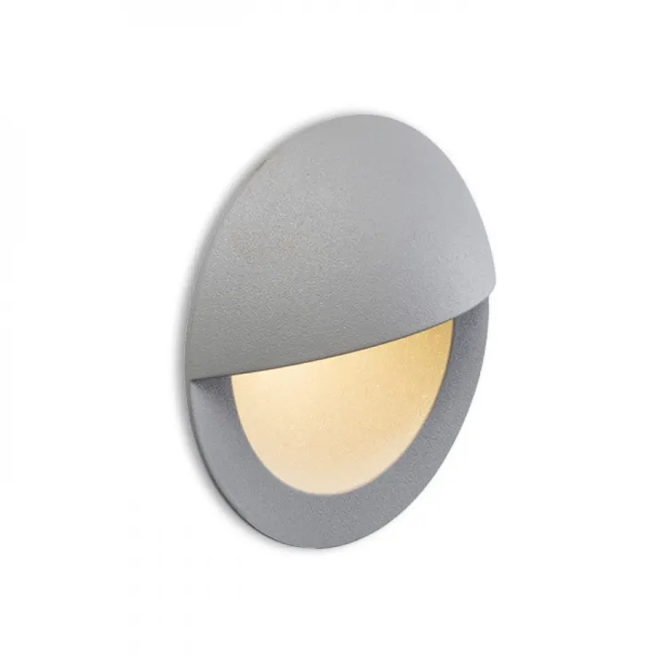 ASTERIA wpuszczana srebrno-szara  230V LED 3W IP54  3000K