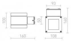TELO ścienna antracyt  230V G9 40W IP44