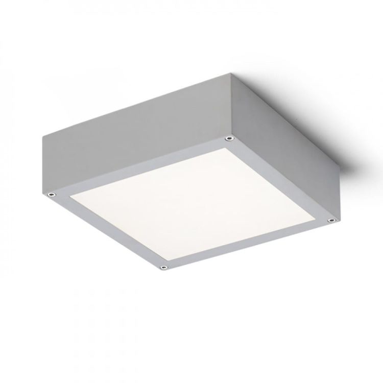 SCOTT sufitowa srebrno-szara  230V LED 9.8W IP54  3000K