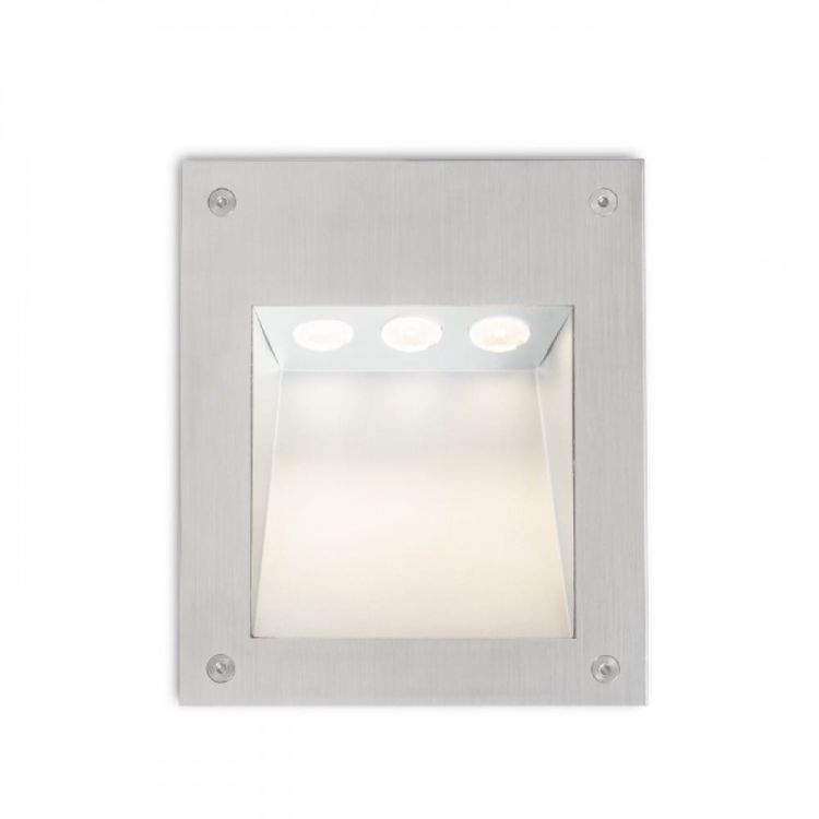 AKORD wpuszczana w ścianę  stal nierdzewna 230V LED 3W IP65  3000K
