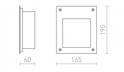 AKORD wpuszczana w ścianę  stal nierdzewna 230V LED 3W IP65  3000K