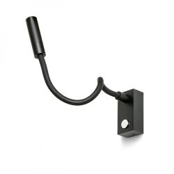 AIM na elastycznym ramieniu czarna  230V LED 3W 45°  3000K