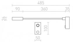 AIM na elastycznym ramieniu czarna  230V LED 3W 45°  3000K
