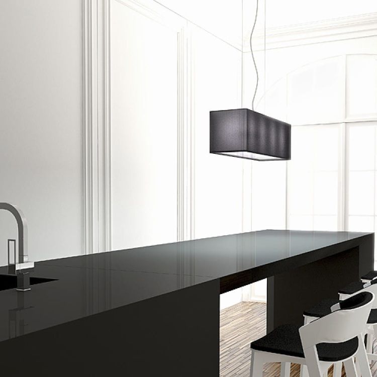 LOPE 80 wisząca czarna nikiel mat 230V E27 4x42W