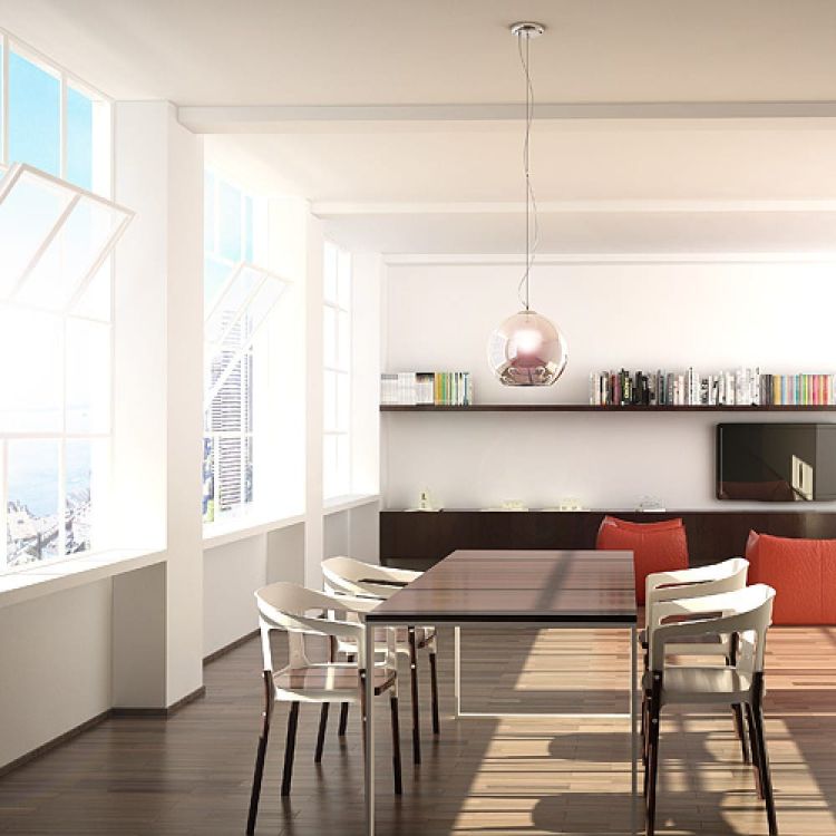 BEAU MONDE 30 wisząca  szkło chromowane 230V E27 25W