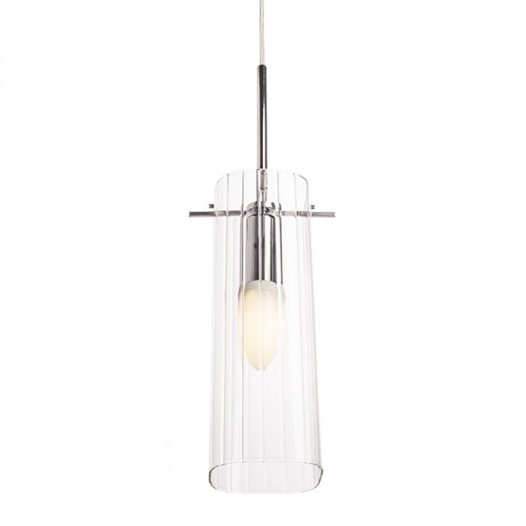 GIFT I wisząca  szkło przezroczyste/chrom 230V E14 42W