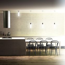 EIGHT wisząca  szkło opalowe/chrom 230V E27 28W