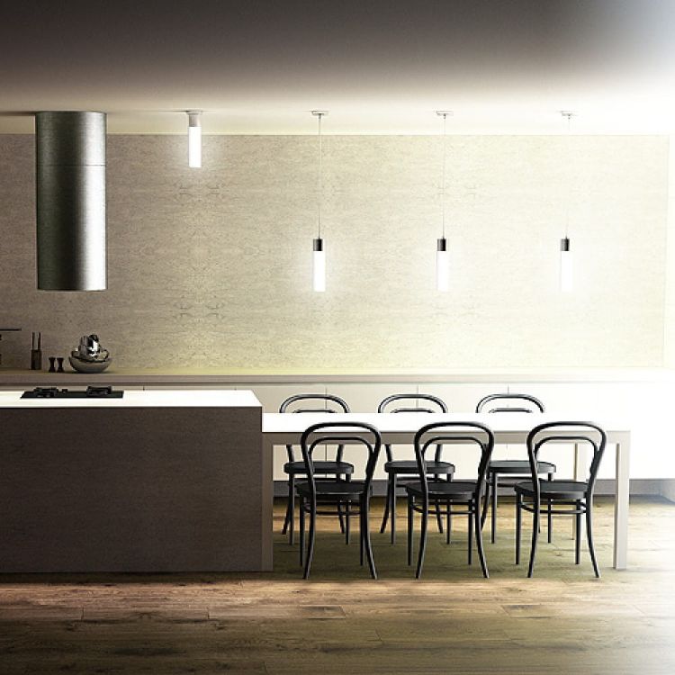EIGHT wisząca  szkło opalowe/chrom 230V E27 28W