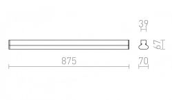 FAO 90 ścienna  chrom 230V G5 21W IP44