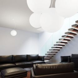 LUNEA 30 wisząca triplex  szkło opalowe 230V E27 70W