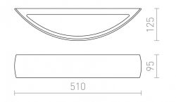 CRESCENT L ścienna  gipsowa 230V E14 2x28W