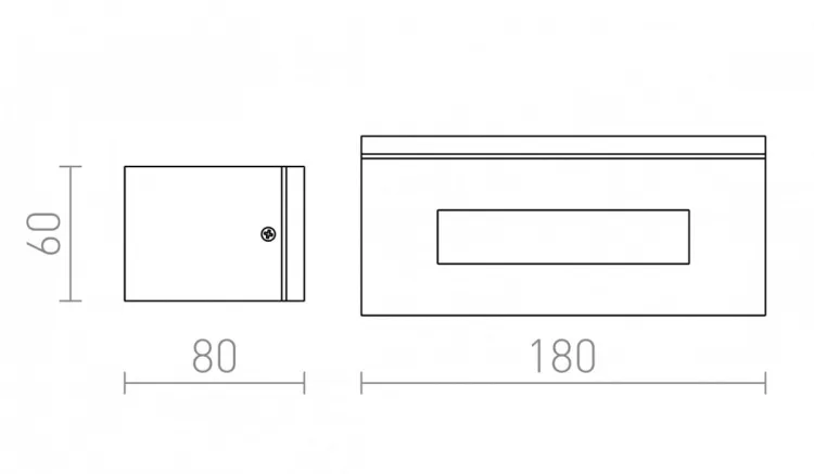 WOOP ścienna srebrno-szara  230V R7s 78mm 48W IP54