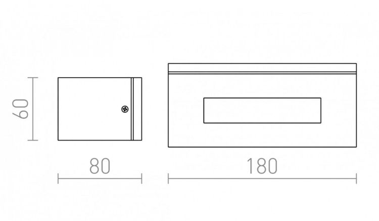 WOOP ścienna biała  230V R7s 78mm 48W IP54