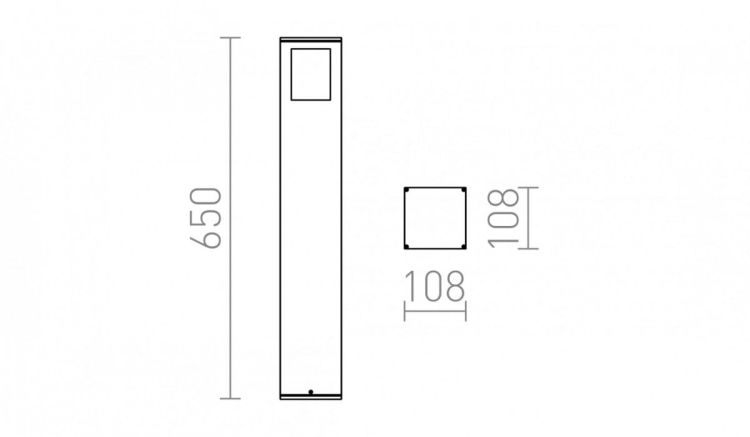 PONDER 65 podłogowa czarna  230V E27 18W IP44