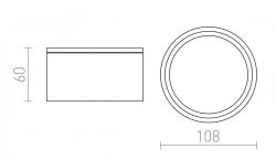MERIDO sufitowa antracyt  230V GX53 11W IP54
