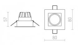 TECH I nieruchoma biała  230V LED 5.4W 40°  3000K