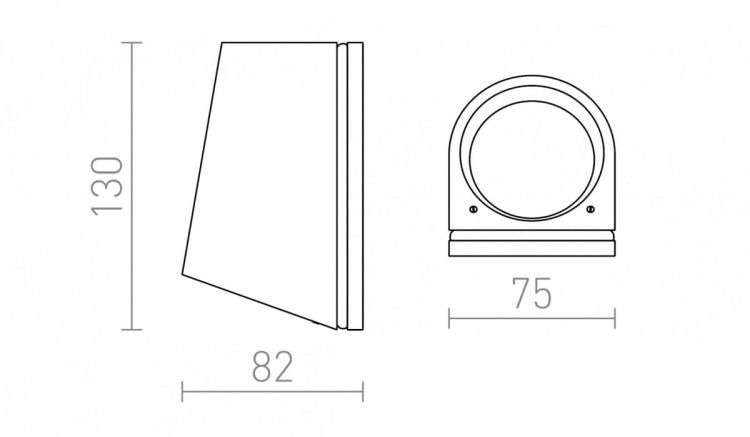 ZAZA ścienna antracyt  230V LED 3.3W IP65  3000K