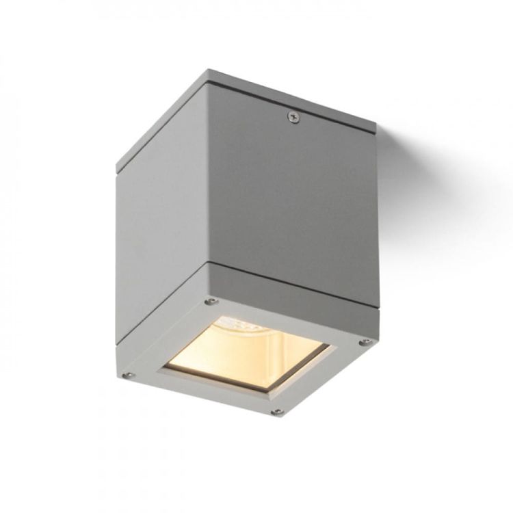 QUADRA M sufitowa srebrno-szara  230V E27 75W IP54