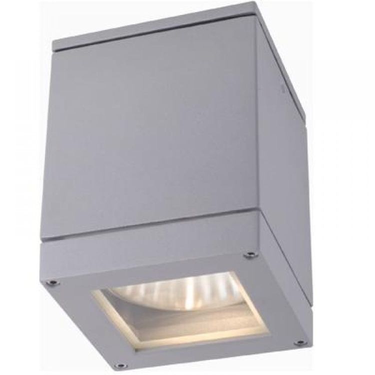 QUADRA M sufitowa srebrno-szara  230V E27 75W IP54