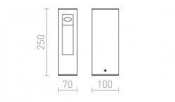 TREEZA LED 25 podłogowa antracyt  230V LED 7W 60° IP54  3000K