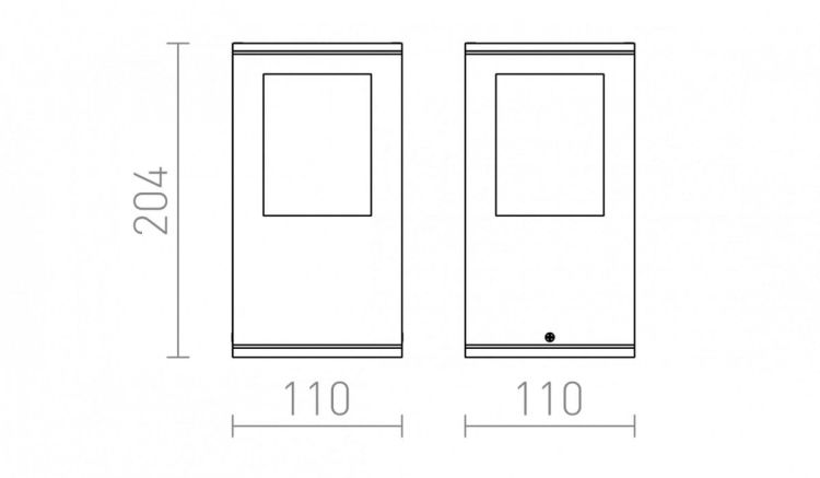 PONDER 20 ścienna/podłogowa czarna  230V E27 18W IP44