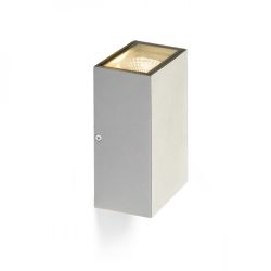 DIXIE 10x16 ścienna srebrno-szara  230V LED 2x5W 92° IP54  3000K