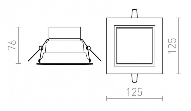 VIC 12 wpuszczana biała  230V LED 10W  3000K