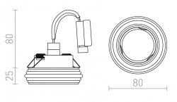 ZIK wpuszczana  chrom 230V GU10 50W