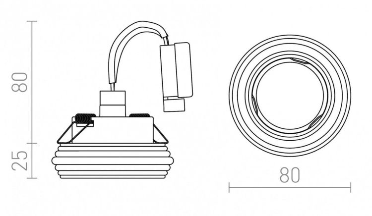 ZIK wpuszczana  chrom 230V GU10 50W