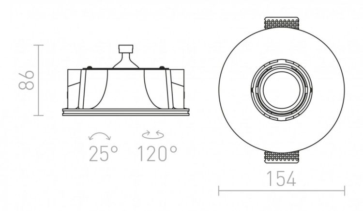 DINGO S kierunkowa  gipsowa 12V GU5,3 50W