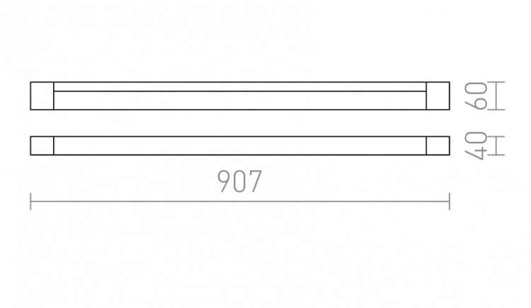 PERISA 90 ścienna biała  230V G5 21W IP44