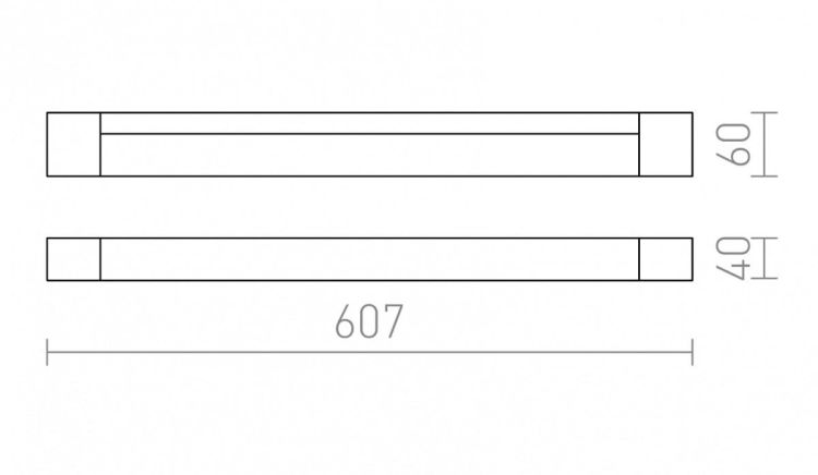 PERISA 60 ścienna biała  230V G5 14W IP44